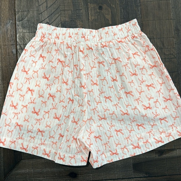 Happily Grey HG Pajama Boxer Shorts Set of 2 Pink and White Bows and Stripes - Picture 6 of 15